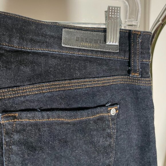 Baldwin Womens Karlie High Rise Cropped Skinny Jean Size 32 Dark Wash Stretchy - Picture 4 of 6